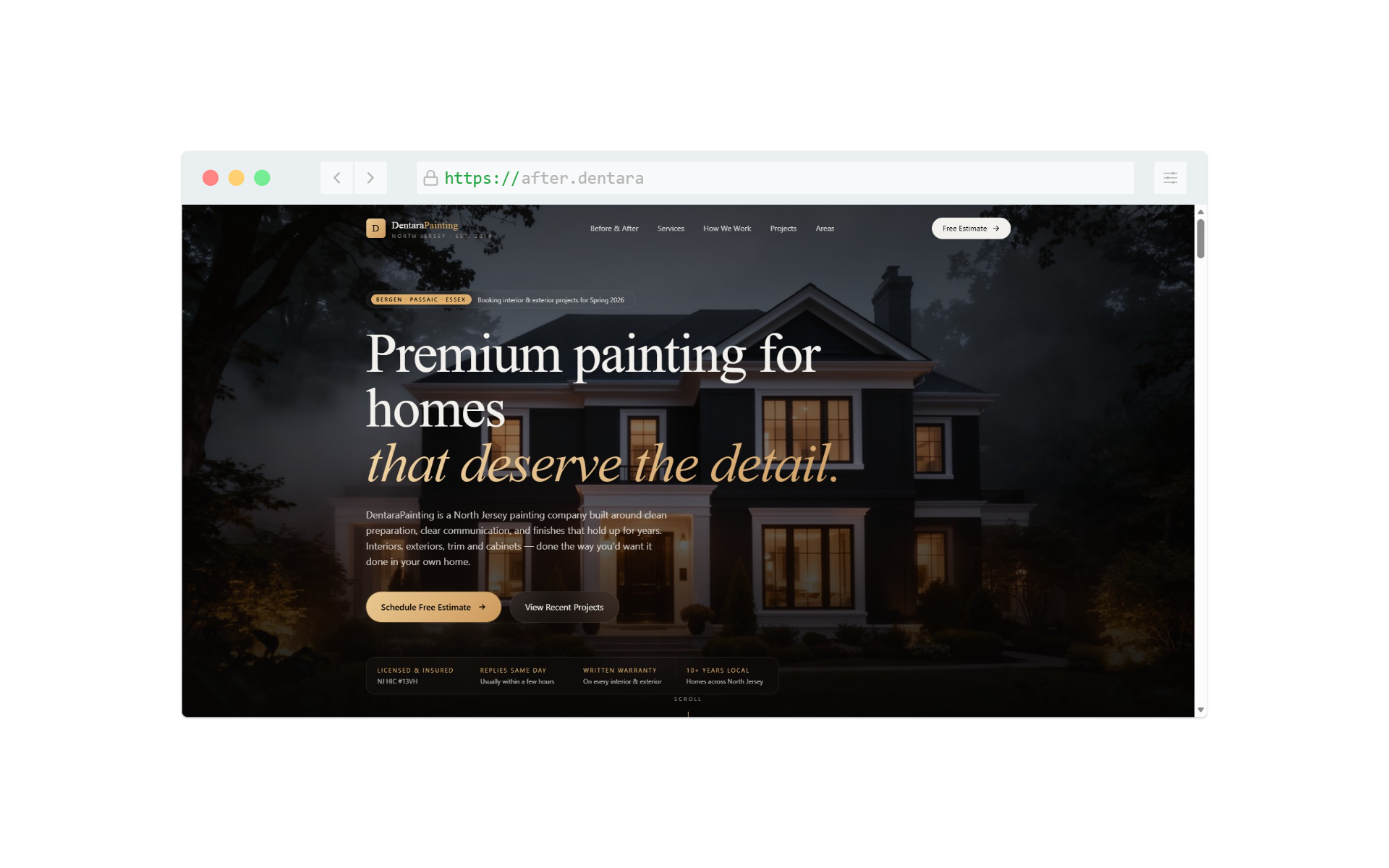 Riverside Painting Co. website rebuilt by Dentara